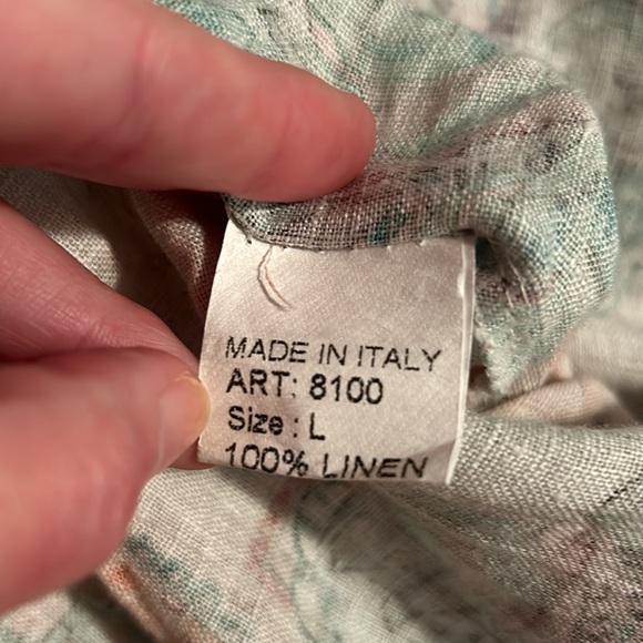 🩵Lungo L’arno Puro Lino Gorgeous Made in Italy 100% Linen Oversized Top - Picture 10 of 16